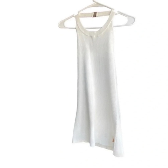 MILLY White Knitted Halter Neck Open Back Sleeveless Top Size Large - Picture 1 of 15